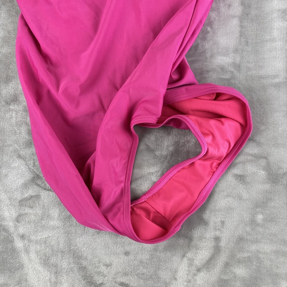 Relleciga Italy One Piece Swimsuit Women's M Hot Pink Cheeky Bandeau Sexy (1211) - Picture 6 of 10
